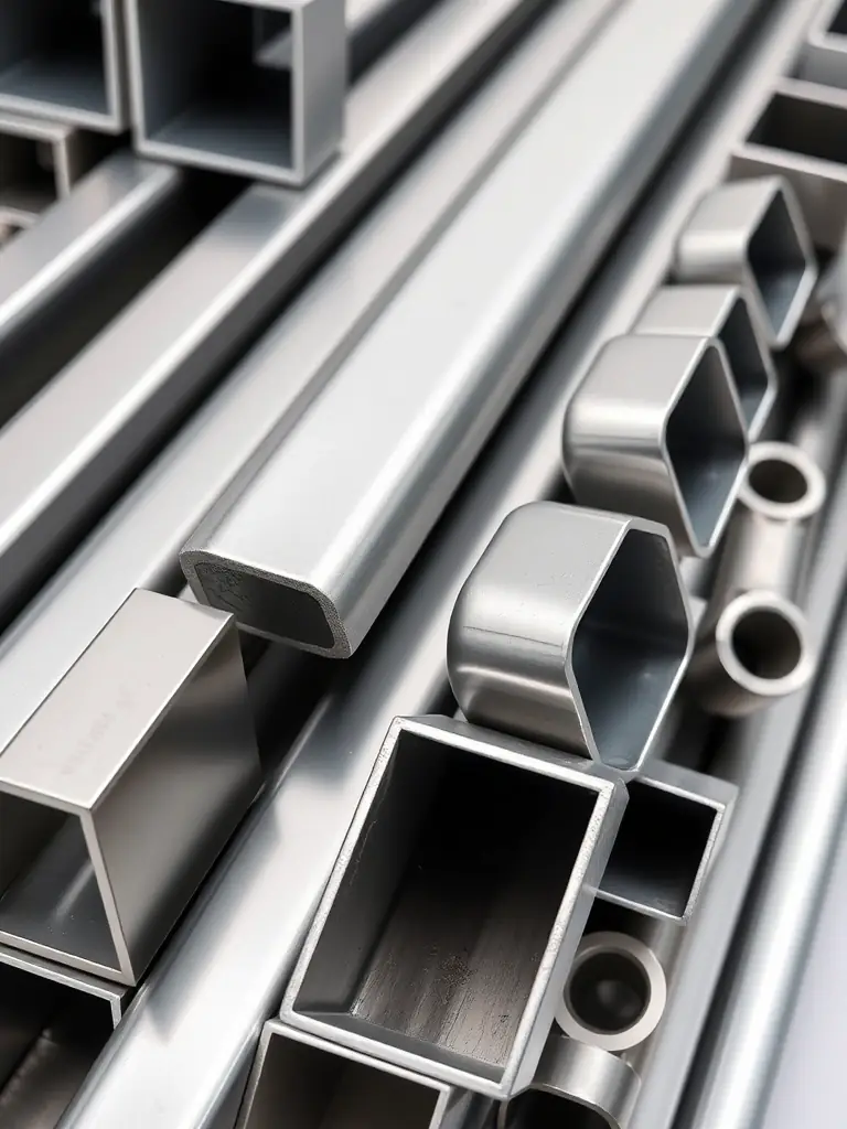 A detailed image of steel tubing, both square and round, highlighting the smooth finish and precise angles, suitable for automotive and construction applications in Belize.